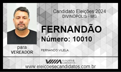 Candidato FERNANDÃO 2024 - DIVINÓPOLIS - Eleições