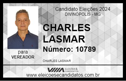 Candidato CHARLES LASMAR 2024 - DIVINÓPOLIS - Eleições