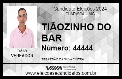 Candidato TIÃOZINHO DO BAR 2024 - CLARAVAL - Eleições