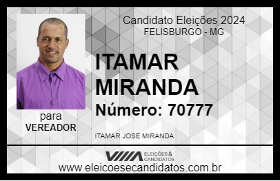 Candidato ITAMAR MIRANDA 2024 - FELISBURGO - Eleições