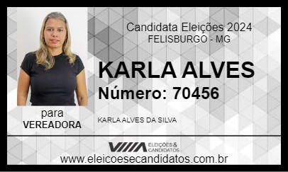 Candidato KARLA ALVES 2024 - FELISBURGO - Eleições