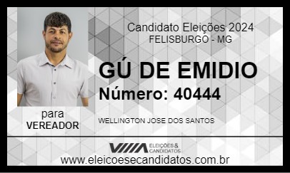 Candidato GÚ DE EMIDIO 2024 - FELISBURGO - Eleições