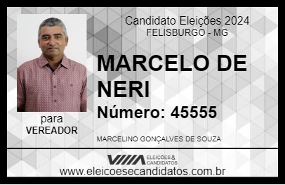 Candidato MARCELO DE NERI 2024 - FELISBURGO - Eleições