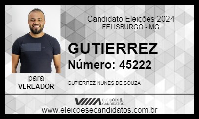 Candidato GUTIERREZ 2024 - FELISBURGO - Eleições