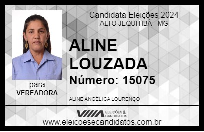 Candidato ALINE DA LOANDA 2024 - ALTO JEQUITIBÁ - Eleições