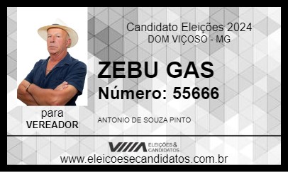 Candidato ZEBU GAS 2024 - DOM VIÇOSO - Eleições