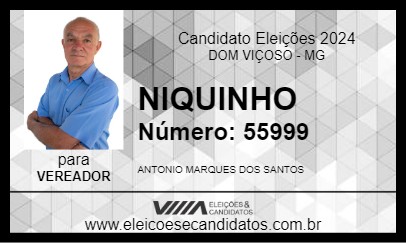 Candidato NIQUINHO 2024 - DOM VIÇOSO - Eleições