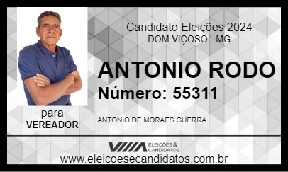 Candidato ANTONIO RODO 2024 - DOM VIÇOSO - Eleições