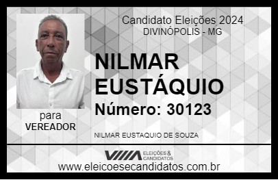 Candidato NILMAR EUSTÁQUIO 2024 - DIVINÓPOLIS - Eleições