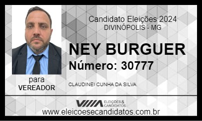 Candidato NEY BURGUER 2024 - DIVINÓPOLIS - Eleições