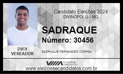 Candidato SADRAQUE 2024 - DIVINÓPOLIS - Eleições