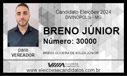 Candidato BRENO JÚNIOR 2024 - DIVINÓPOLIS - Eleições