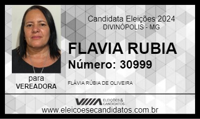 Candidato FLAVIA RUBIA 2024 - DIVINÓPOLIS - Eleições