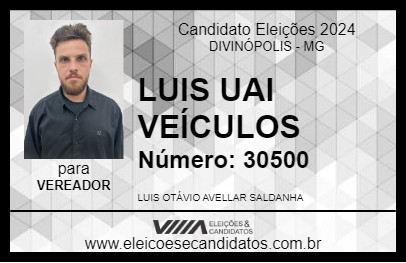 Candidato LUIS UAI VEÍCULOS 2024 - DIVINÓPOLIS - Eleições