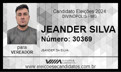 Candidato JEANDER SILVA 2024 - DIVINÓPOLIS - Eleições