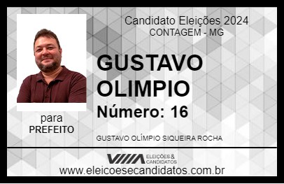 Candidato GUSTAVO OLIMPIO 2024 - CONTAGEM - Eleições