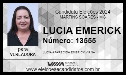 Candidato LUCIA EMERICK 2024 - MARTINS SOARES - Eleições