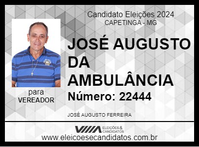 Candidato JOSÉ AUGUSTO DA AMBULÂNCIA 2024 - CAPETINGA - Eleições