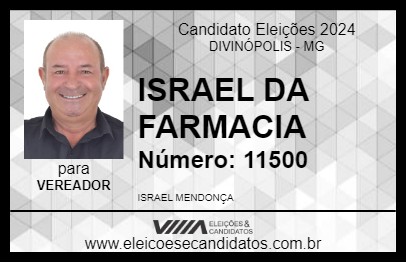 Candidato ISRAEL DA FARMACIA 2024 - DIVINÓPOLIS - Eleições