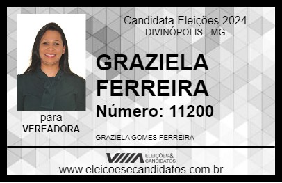 Candidato GRAZIELA FERREIRA 2024 - DIVINÓPOLIS - Eleições