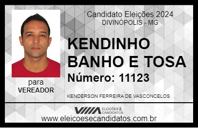 Candidato KENDINHO BANHO E TOSA 2024 - DIVINÓPOLIS - Eleições