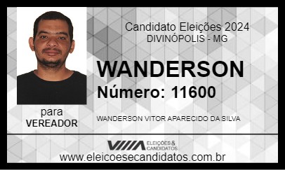 Candidato WANDERSON 2024 - DIVINÓPOLIS - Eleições