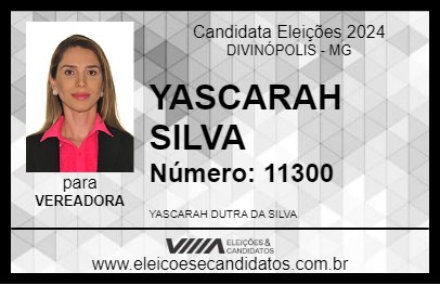 Candidato YASCARAH SILVA 2024 - DIVINÓPOLIS - Eleições