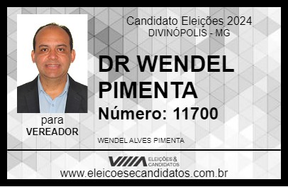 Candidato DR WENDEL PIMENTA 2024 - DIVINÓPOLIS - Eleições