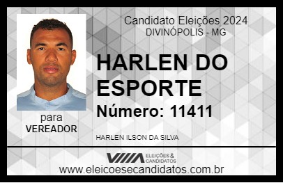 Candidato HARLEN DO ESPORTE 2024 - DIVINÓPOLIS - Eleições