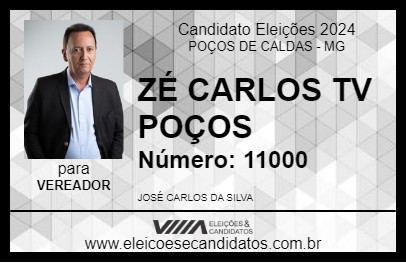 Candidato ZÉ CARLOS TV POÇOS 2024 - POÇOS DE CALDAS - Eleições