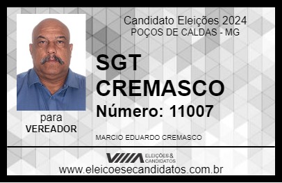 Candidato SGT  CREMASCO 2024 - POÇOS DE CALDAS - Eleições