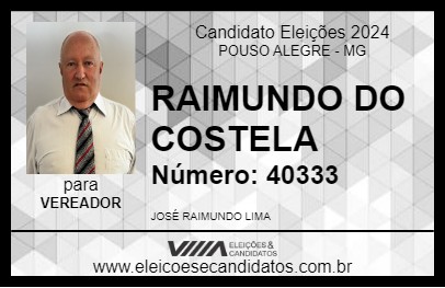 Candidato RAIMUNDO DO COSTELA 2024 - POUSO ALEGRE - Eleições