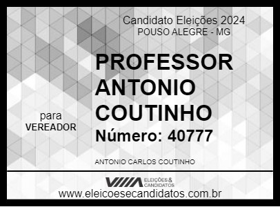 Candidato PROFESSOR ANTONIO COUTINHO 2024 - POUSO ALEGRE - Eleições