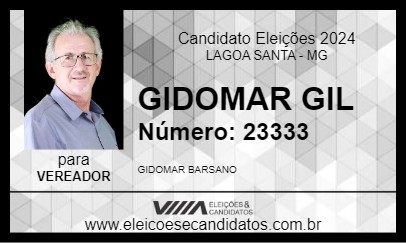 Candidato GIDOMAR GIL 2024 - LAGOA SANTA - Eleições