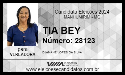 Candidato TIA BEY 2024 - MANHUMIRIM - Eleições