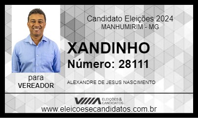 Candidato XANDINHO 2024 - MANHUMIRIM - Eleições