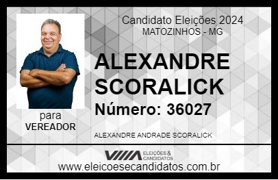 Candidato ALEXANDRE SCORALICK 2024 - MATOZINHOS - Eleições