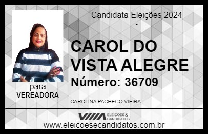 Candidato CAROL DO VISTA ALEGRE 2024 - MATOZINHOS - Eleições