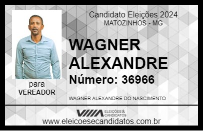 Candidato WAGNER ALEXANDRE 2024 - MATOZINHOS - Eleições