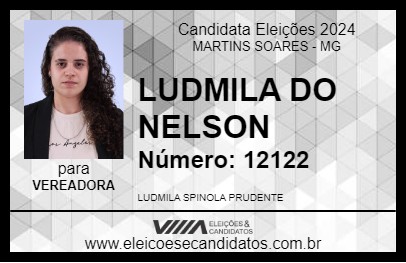 Candidato LUDMILA DO NELSON 2024 - MARTINS SOARES - Eleições