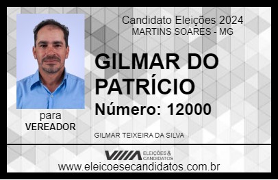 Candidato GILMAR DO PATRÍCIO 2024 - MARTINS SOARES - Eleições