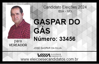 Candidato GASPAR DO GÁS 2024 - IBIÁ - Eleições