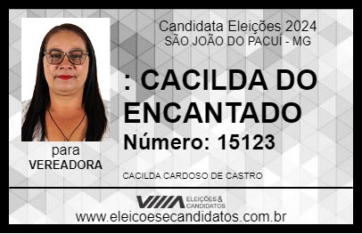 Candidato : CACILDA DO ENCANTADO 2024 - SÃO JOÃO DO PACUÍ - Eleições