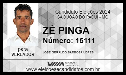 Candidato ZÉ PINGA 2024 - SÃO JOÃO DO PACUÍ - Eleições