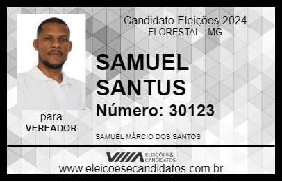 Candidato SAMUEL SANTUS 2024 - FLORESTAL - Eleições