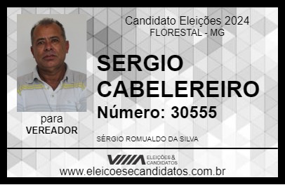 Candidato SERGIO CABELEREIRO 2024 - FLORESTAL - Eleições