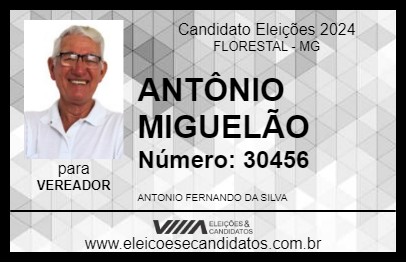 Candidato ANTÔNIO MIGUELÃO 2024 - FLORESTAL - Eleições