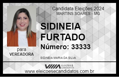 Candidato SIDINEIA FURTADO 2024 - MARTINS SOARES - Eleições