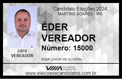 Candidato ÉDER VEREADOR 2024 - MARTINS SOARES - Eleições