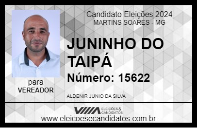 Candidato JUNINHO DO TAIPÁ 2024 - MARTINS SOARES - Eleições